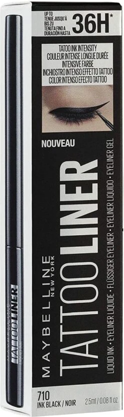 Maybelline New York Tattoo Studio Tattoo Liner - Liquid Ink - 710 Inked Black – Zwart - Ultra Langhoudende Liquid Eyeliner -Oogmake Up Winkel 358x1200 2