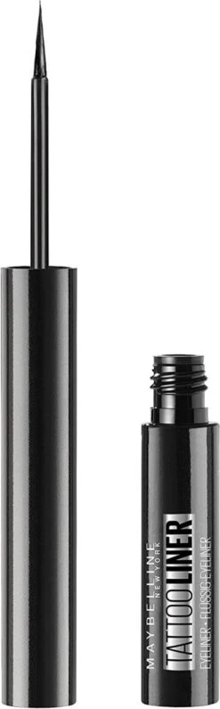 Maybelline New York Tattoo Studio Tattoo Liner - Liquid Ink - 710 Inked Black – Zwart - Ultra Langhoudende Liquid Eyeliner -Oogmake Up Winkel 373x1200 2
