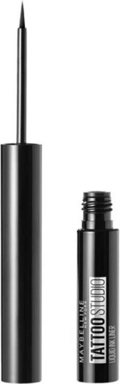 Maybelline New York Tattoo Studio Tattoo Liner - Liquid Ink - 710 Inked Black – Zwart - Ultra Langhoudende Liquid Eyeliner -Oogmake Up Winkel 377x1200 5