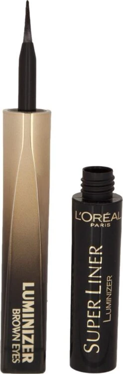 L'Oréal Paris Super Liner Luminizer Brown Eyes Eyeliner - Black Diamond -Oogmake Up Winkel 395x1200 4