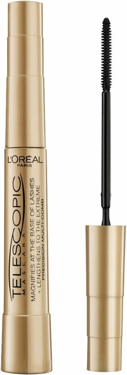 L’Oréal Paris Telescopic Black - Lengte Mascara Voor Zichtbaar Langere Wimpers - Zwart - 8 Ml – 3 Stuks 4 L’Oréal Paris Telescopic Black - Lengte Mascara Voor Zichtbaar Langere Wimpers - Zwart - 8 Ml – 3 Stuks - Afbeelding 4