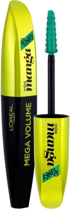 L'Oréal Mega Volume Miss Manga Punky Mascara - Green 10 L'Oréal Mega Volume Miss Manga Punky Mascara - Green -Oogmake Up Winkel 406x1200 8