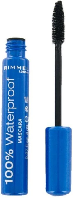Rimmel London 100% Waterproof Mascara - 001 Black -Oogmake Up Winkel 447x1200 1