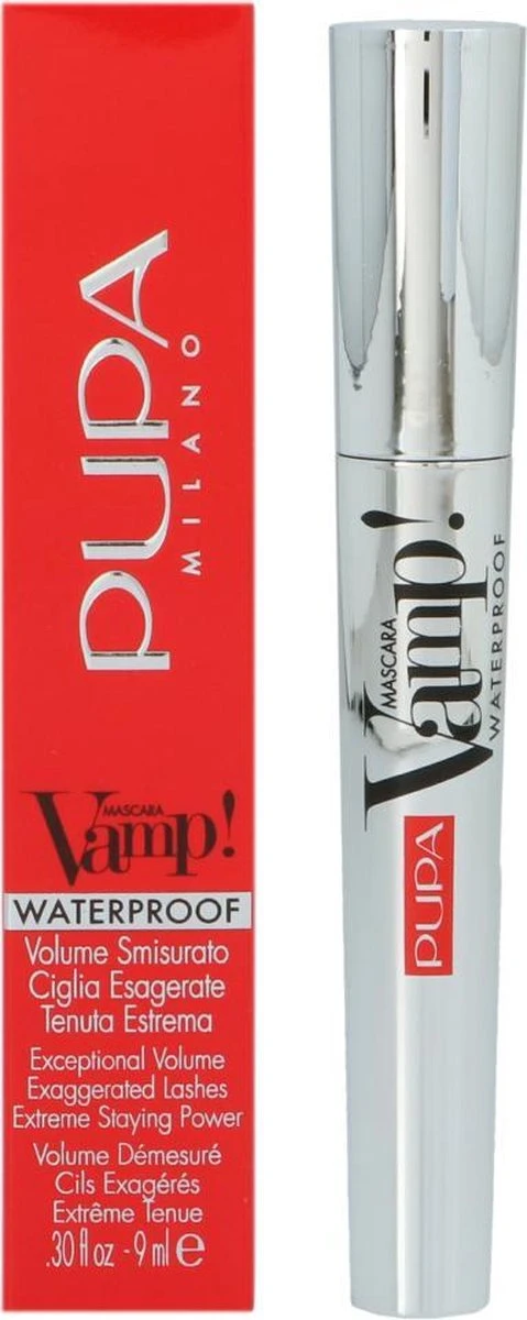 Pupa Milano Vamp! Waterproof Mascara - 001 Extra Black 8 Pupa Milano Vamp! Waterproof Mascara - 001 Extra Black - Afbeelding 8