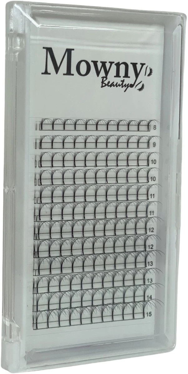 Mowny Beauty - Wimperextensions - 5D Premade Fans - Mix Tray 0,07mm D-krul - Natuurlijke Wimperextensions - Russisch Volume 2 Mowny Beauty - Wimperextensions - 5D Premade Fans - Mix Tray 0,07mm D-krul - Natuurlijke Wimperextensions - Russisch Volume - Afbeelding 2