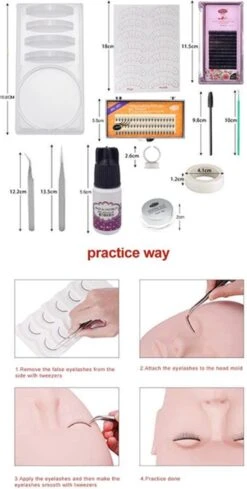 Lashes & More | Wimperextensions Starters Pakket | Oefenset Voor Beginnend Wimperstylist | Lash Kit | Oefen Wimper Set -Oogmake Up Winkel 606x1200 1