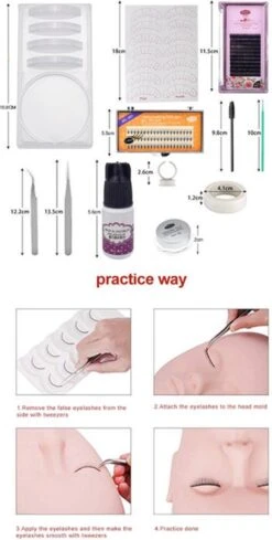 Lashes & More | Wimperextensions Starters Pakket + Luxe Nano Mister | Oefenset Voor Beginnend Wimperstylist | Lash Kit | Oefen Wimper Set -Oogmake Up Winkel 606x1200 2