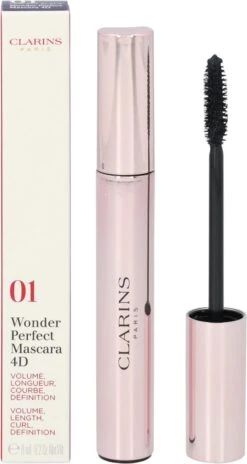 Clarins Wonder Perfect Mascara 4D Mascara - 01 Perfect Black - Zwart -Oogmake Up Winkel 639x1200