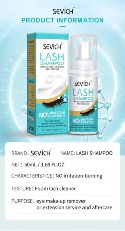 Sevich Wimper Extensions Cleanser - Wimpershampoo - Lash Foam Shampoo - Lash Cleanser - Wimper-shampoo - Assortiment 'Het Gemak' -Oogmake Up Winkel 649x1200