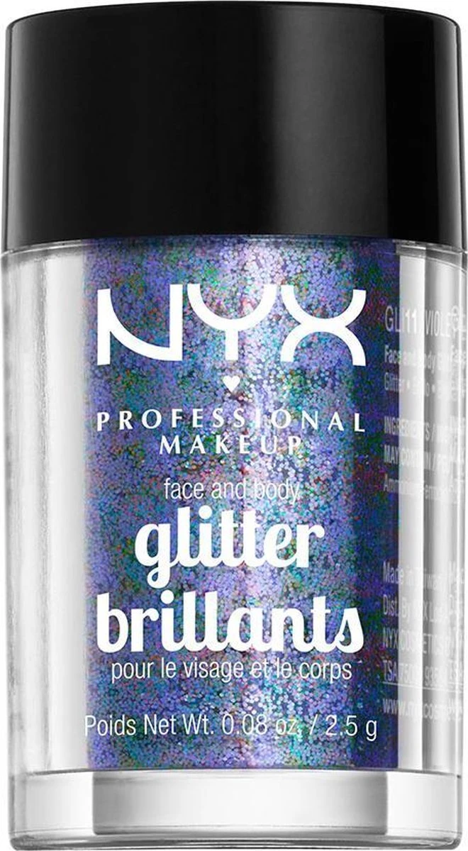 NYX PROFESSIONAL MAKEUP FACE & BODY GLITTER - VIOLET 1 NYX PROFESSIONAL MAKEUP FACE & BODY GLITTER - VIOLET
