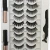24 Magnetische Wimpers Met Eyelinerkit / 12 Paar- Herbruikbare Magnetische Wimpers - Natuurlijk Ogende Wimperspakket, 2 Buizen Magnetische Eyeliner, 3D Magnetische Nepwimperskit Met Wimperpincet - Magnetische Wimpers
