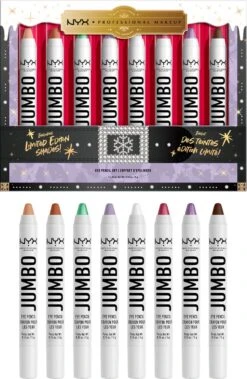 NYX Professional Makeup - Holidays 2022 Mrs Claus - Jumbo Eye Vault - 8 Jumbo Eye Pencils -Oogmake Up Winkel 783x1200