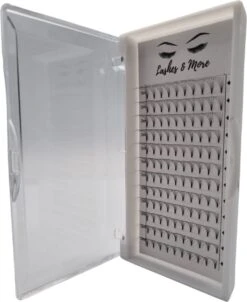 Lashes & More - Nepwimpers - 6D 11mm 0.07 D Krul - Pre-Made Volume Fans – Russian Volume – Pre-Made Fans- Wimperextensions – Wimper Extensions - Verkrijgbaar In Lengte 8mm Tot 15mm